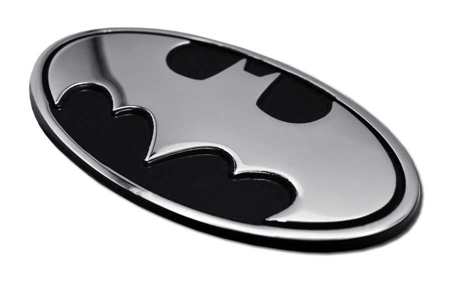 Batman 1966 Logo Car Decal DC Comics Domed Multicolour Chrome Finish  Automotive Sticker Emblem