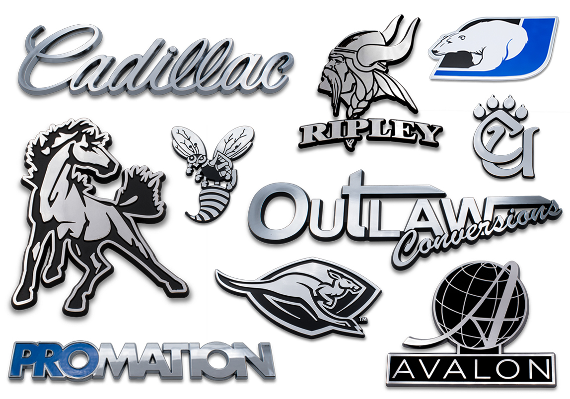 Custom metal store car decals