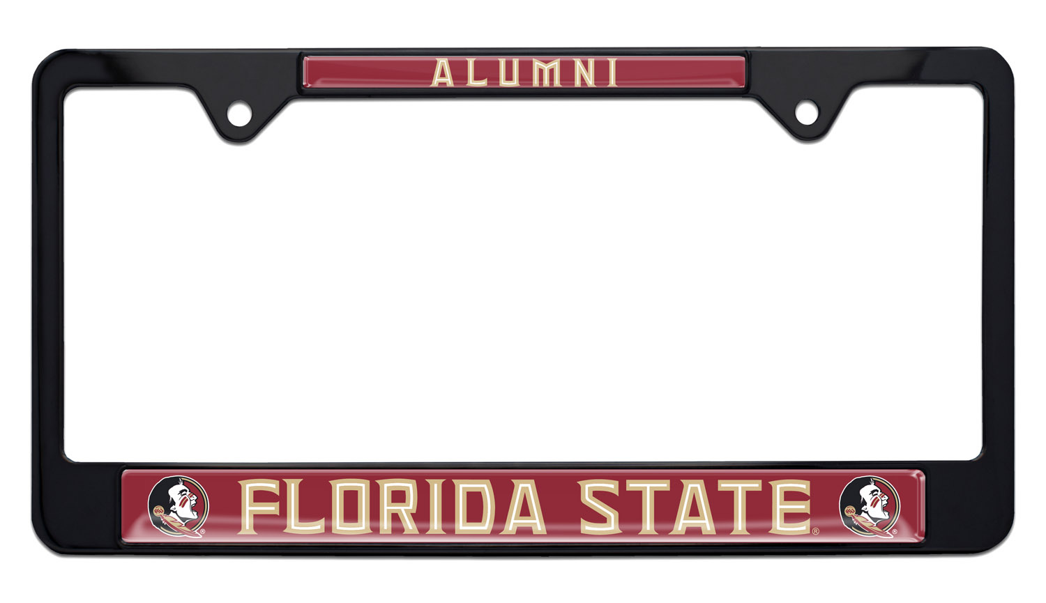 Florida State Alumni Black License Plate Frame Elektroplate