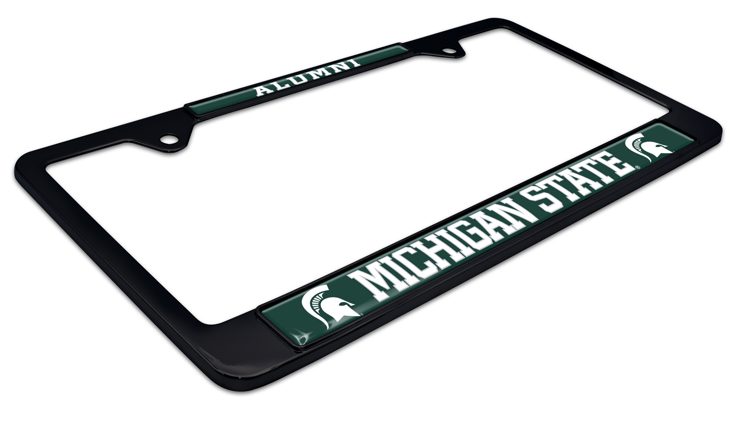 Michigan State Alumni Black License Plate Frame Elektroplate
