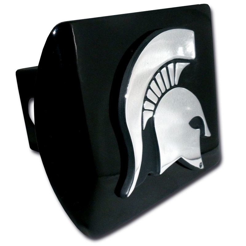 Michigan State Black Hitch Cover Elektroplate