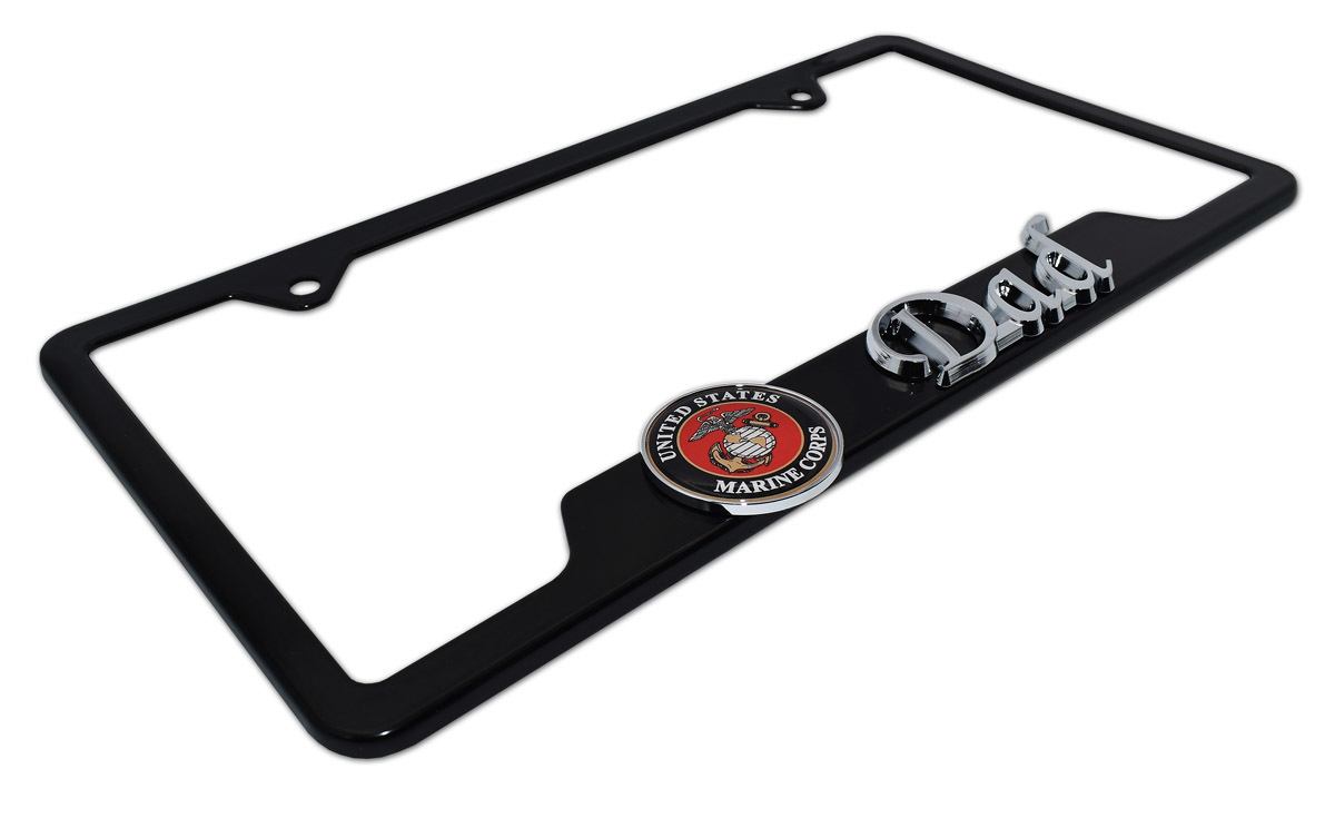 U.S. Veteran Special Forces Military Black Metal License Plate Frame