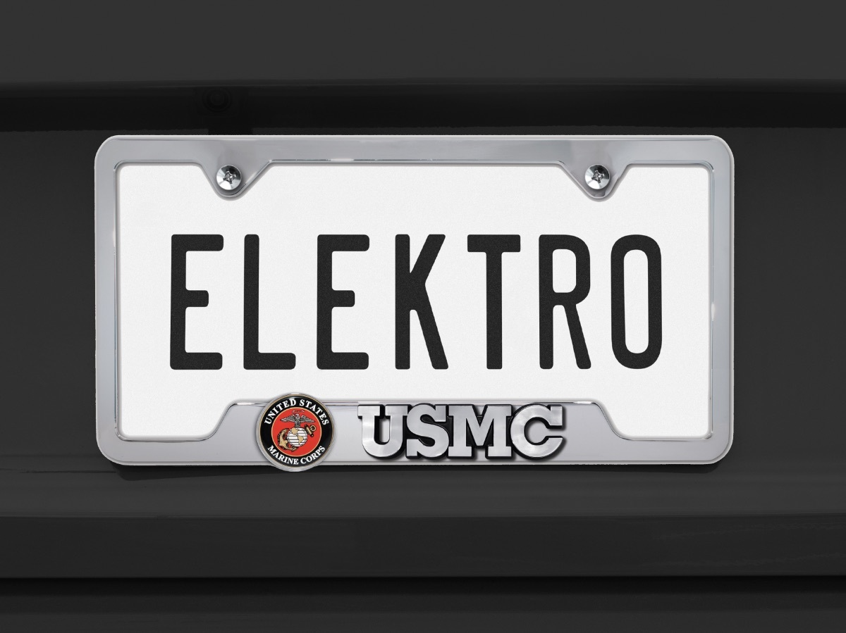 thumbnail image 2 of United States Marine Corps 3D Emblem Chrome License Plate – Official Licensed, Stainless Steel 2 of 5