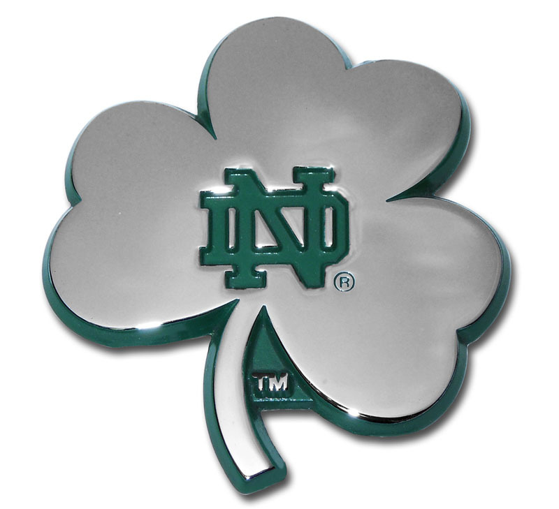 Shamrock Green Irish License Plate Frame - Chrome Metal, Fits USA/CAN Plates