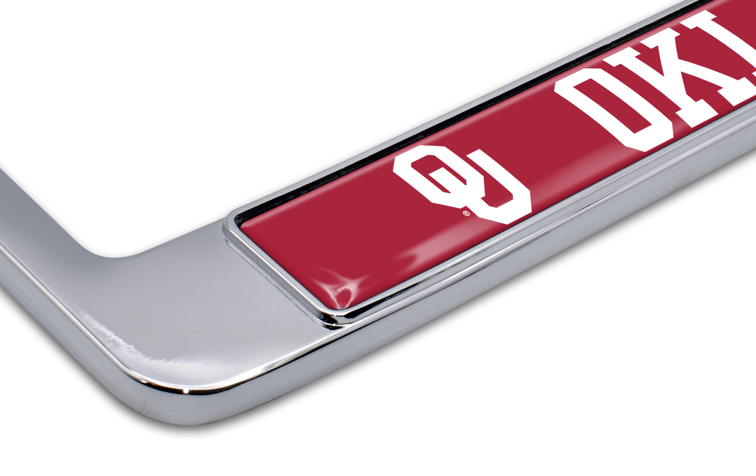 thumbnail interactive-video image 1 of FANMATS NCAA Oklahoma Sooners Black Metal License Plate Frame – Official Team Gear 1 of 2