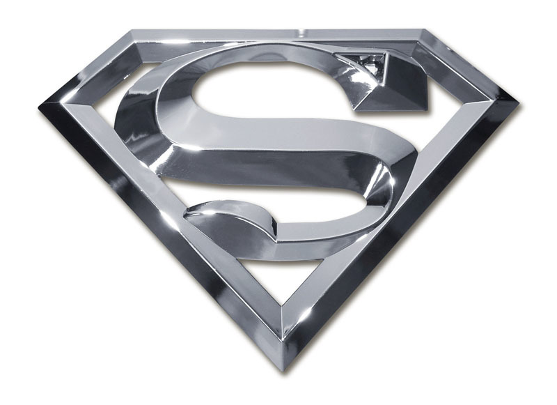 Elektroplate Superman Red emblem on black METAL Hitch Cover
