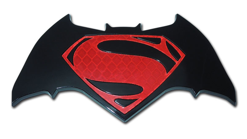 Elektroplate Superman Red emblem on black METAL Hitch Cover