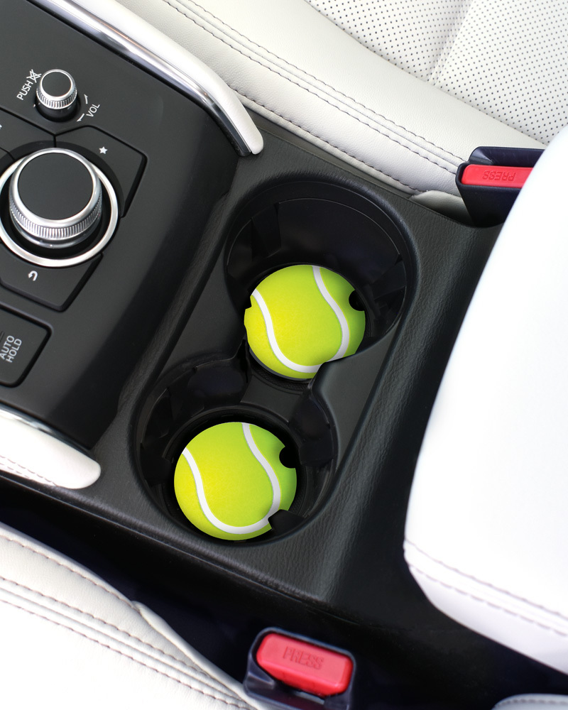 Tennis ball Car Coaster 2 Pack Elektroplate