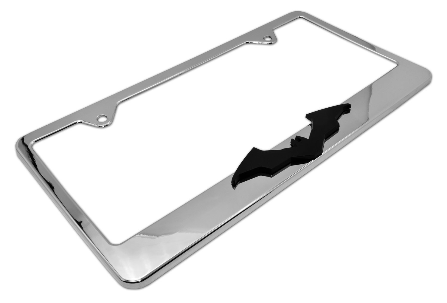 thumbnail image 2 of Batman Logo Engraved Stainless Steel License Plate Frame 2 of 6