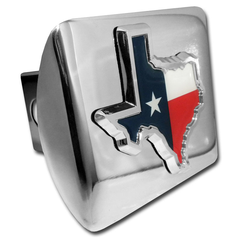 Texas Rangers Hitch Cover - Team Color on Chrome