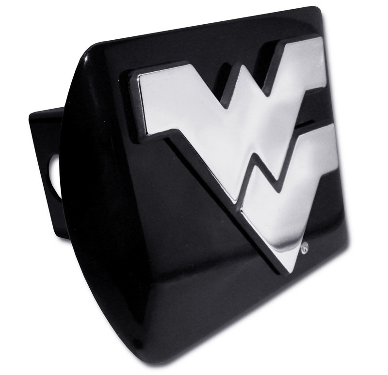 West Virginia University Black Hitch Cover with Color 