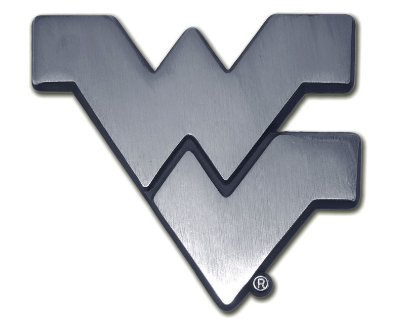 Matte State Shape Elektroplate West Virginia University Emblem 