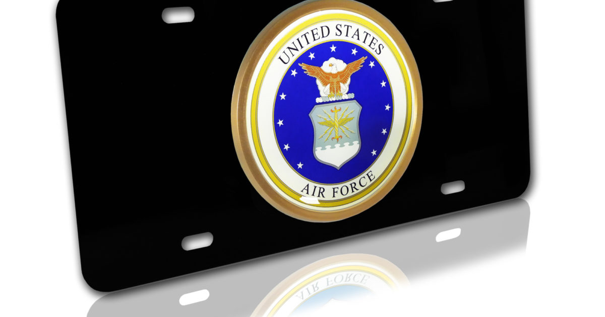 Air Force Seal Black License Plate | Elektroplate