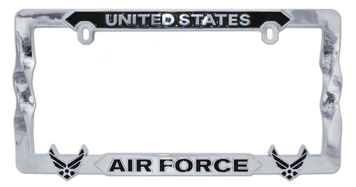 Air Force Black 3D License Plate Frame | Elektroplate