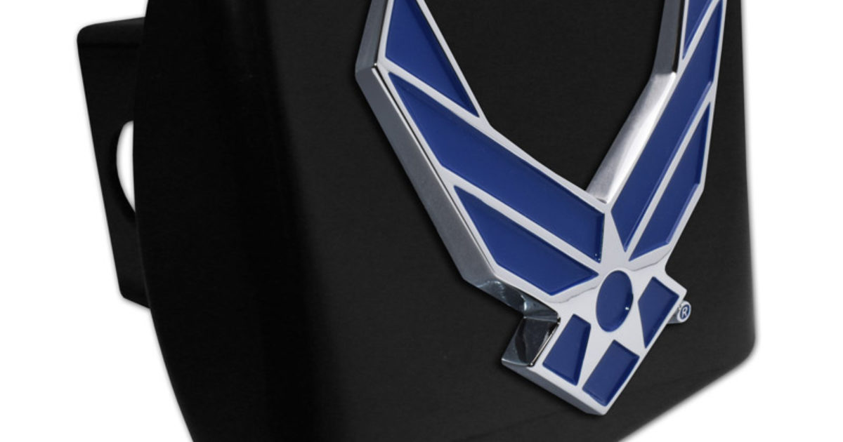 Air Force Wings Black Hitch Cover | Elektroplate