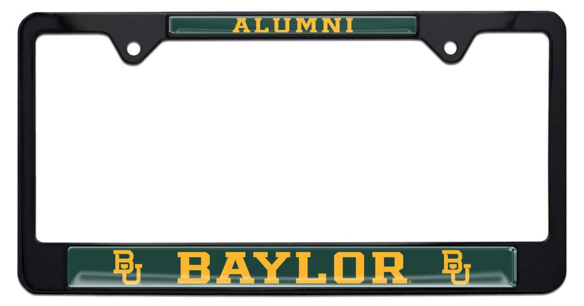 Baylor Alumni Black License Plate Frame | Elektroplate