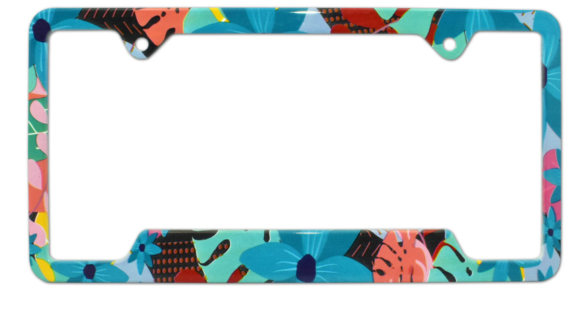 Floral License Plate Frame | Elektroplate