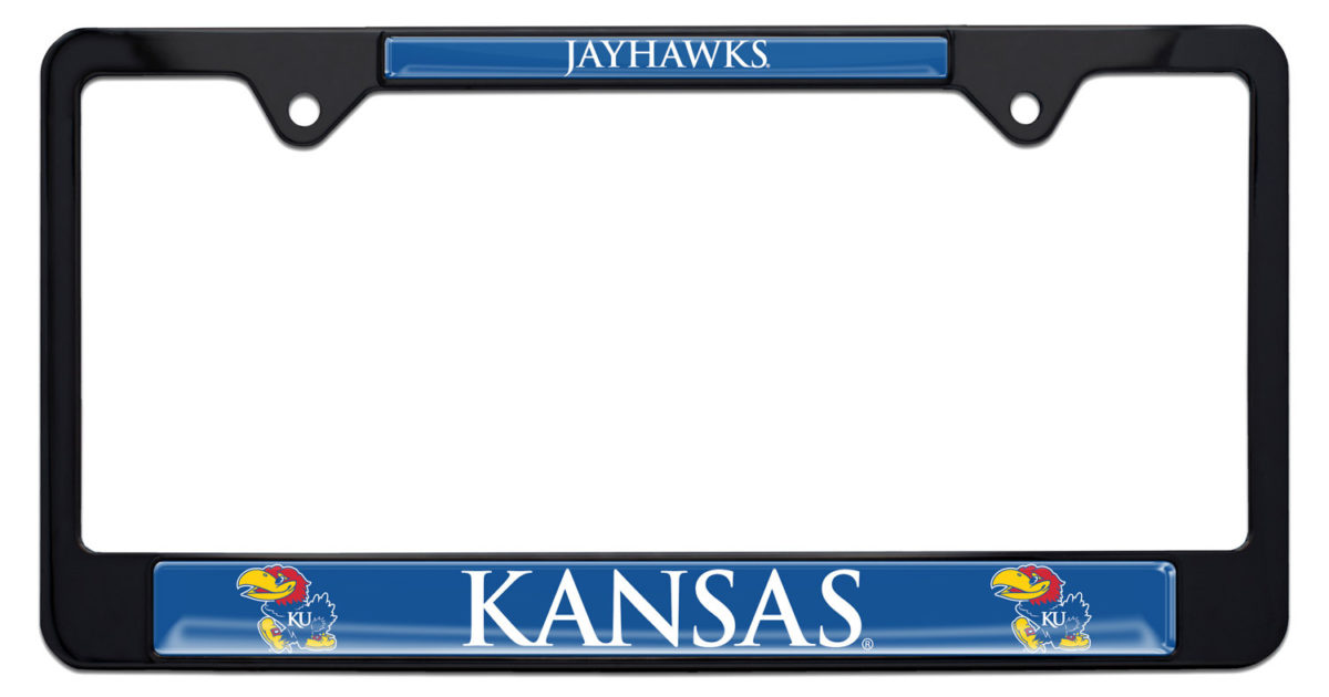 University of Kansas Jayhawks Black License Plate Frame | Elektroplate