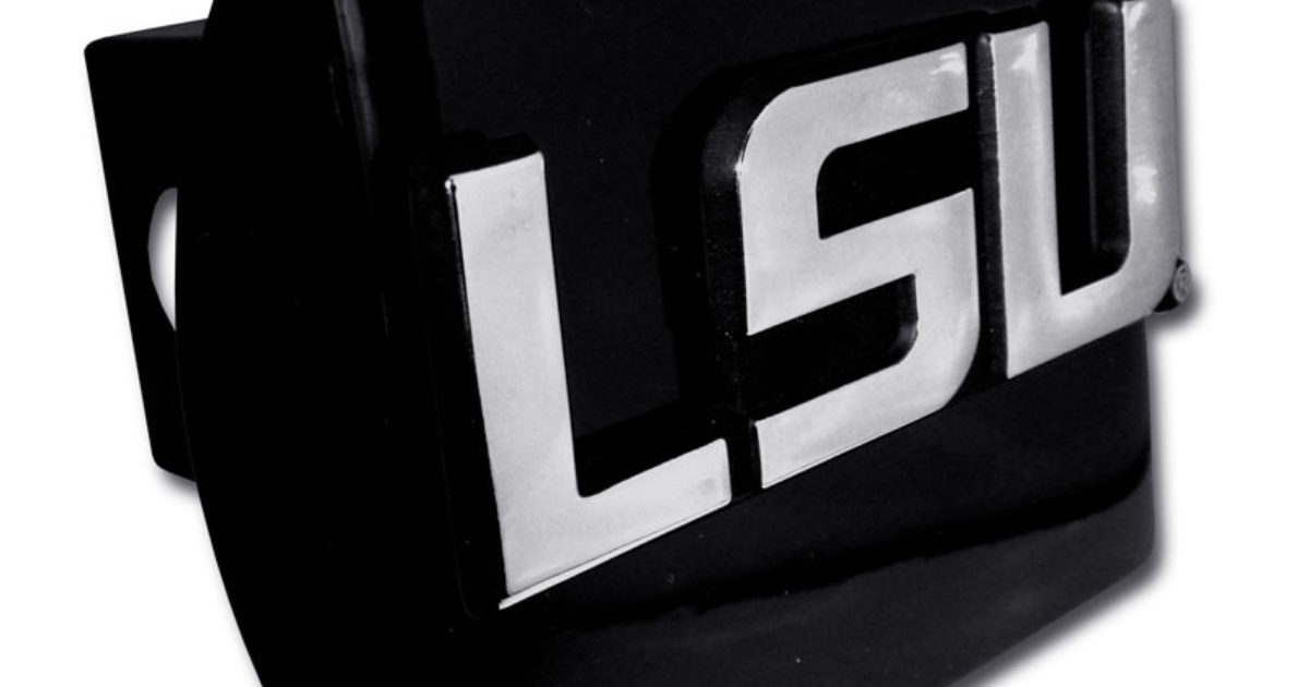 LSU Black Hitch Cover | Elektroplate