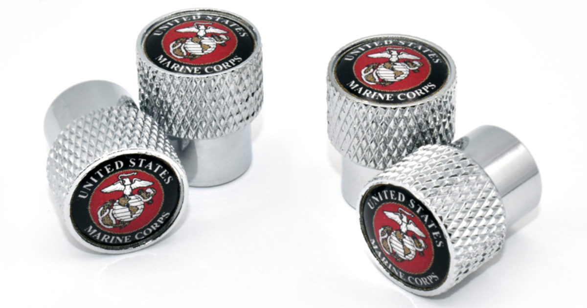 Marine Valve Stem Caps Chrome Knurling Elektroplate