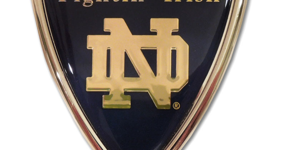 Notre Dame Shield Chrome Emblem | Elektroplate