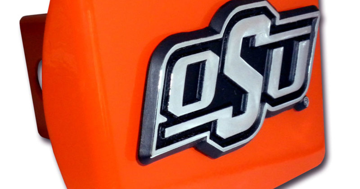 Oklahoma State Orange Hitch Cover | Elektroplate