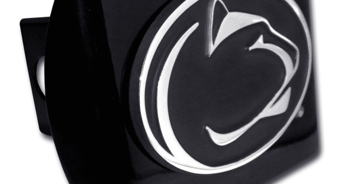 Penn State Black Black Hitch Cover | Elektroplate