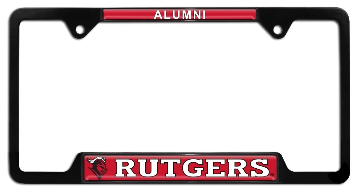 Rutgers Alumni Black License Plate Frame | Elektroplate