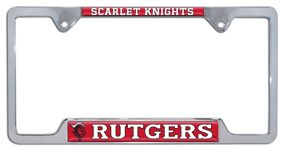 Rutgers Scarlet Knights Chrome License Plate Frame | Elektroplate