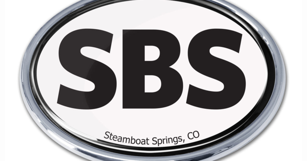 Steamboat Springs White Chrome Emblem Elektroplate