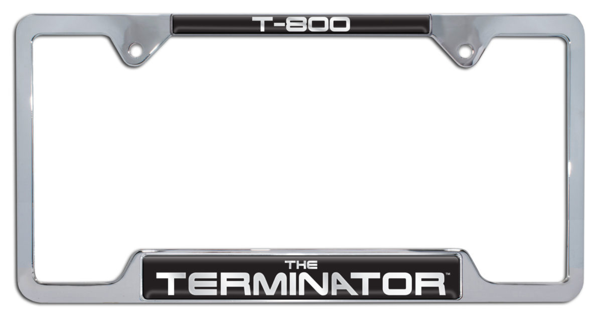 Terminator T-800 Chrome Metal Open Corners License… | Elektroplate