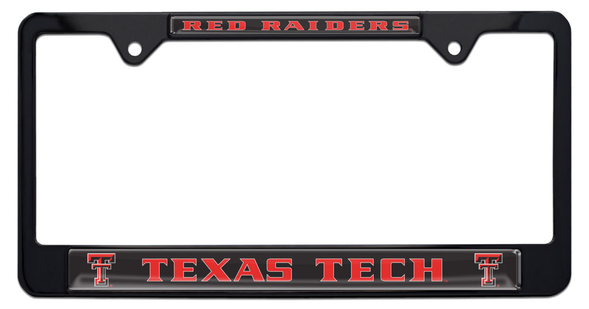 Texas Tech Red Raiders Black License Plate Frame | Elektroplate