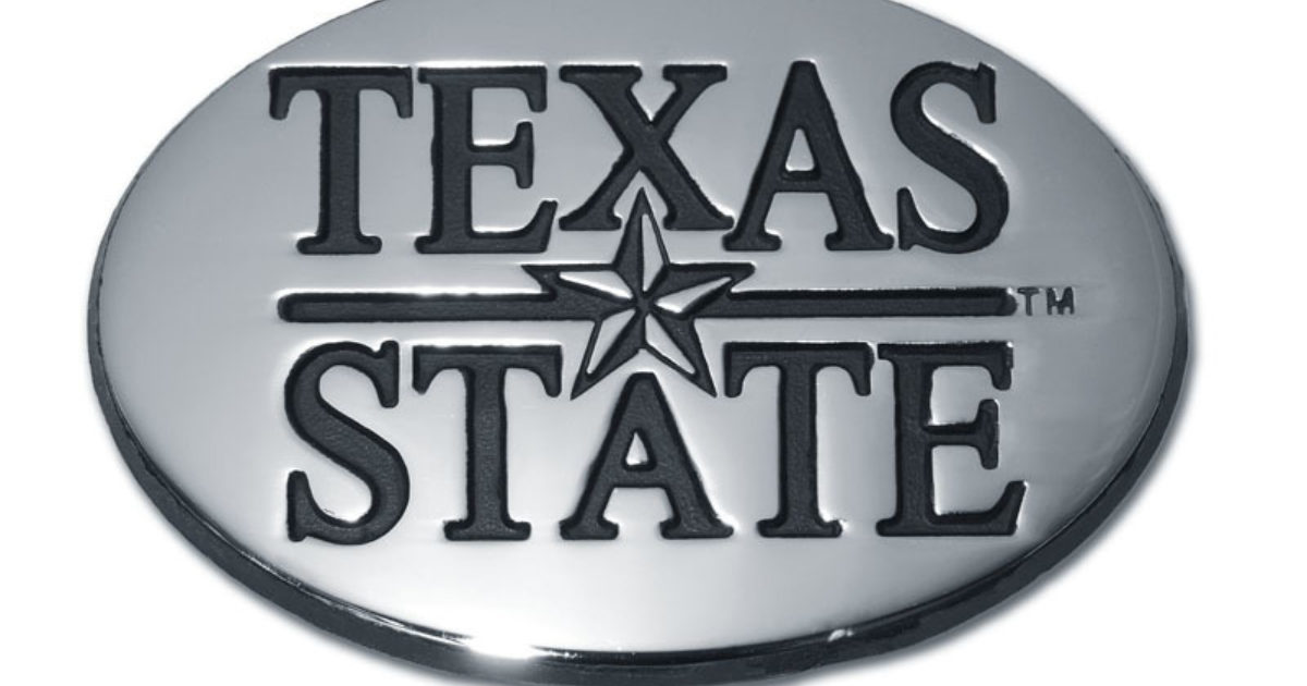 Texas State University Chrome Emblem | Elektroplate