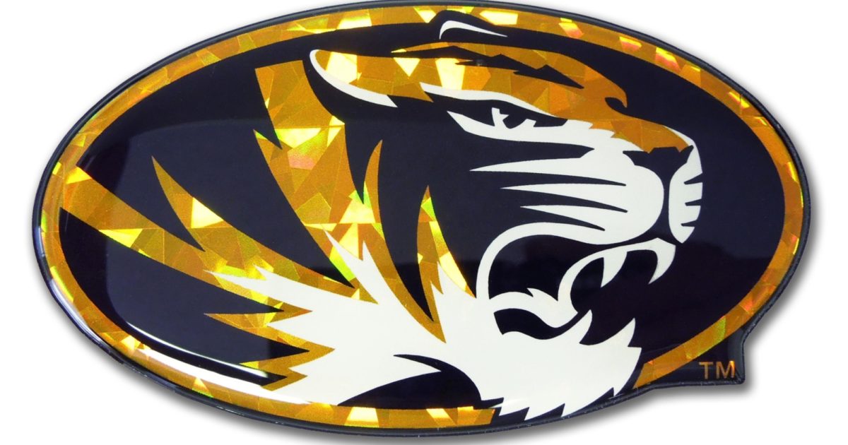 Mizzou Tigers Gold 3D Reflective Decal | Elektroplate