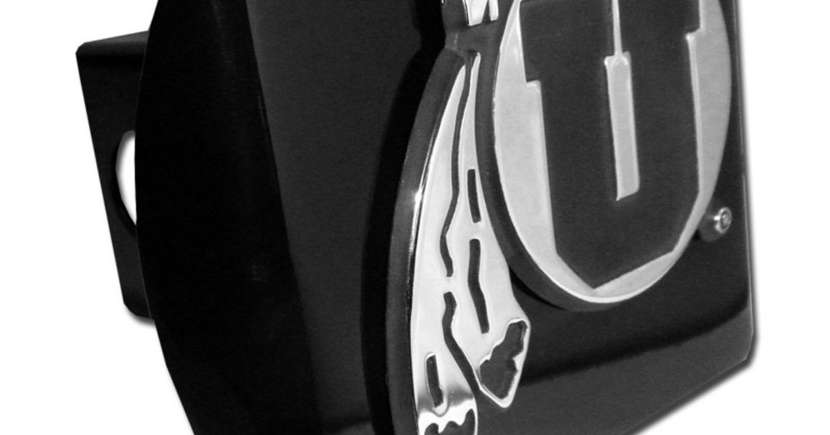 Utah Feathers Black Hitch Cover Elektroplate