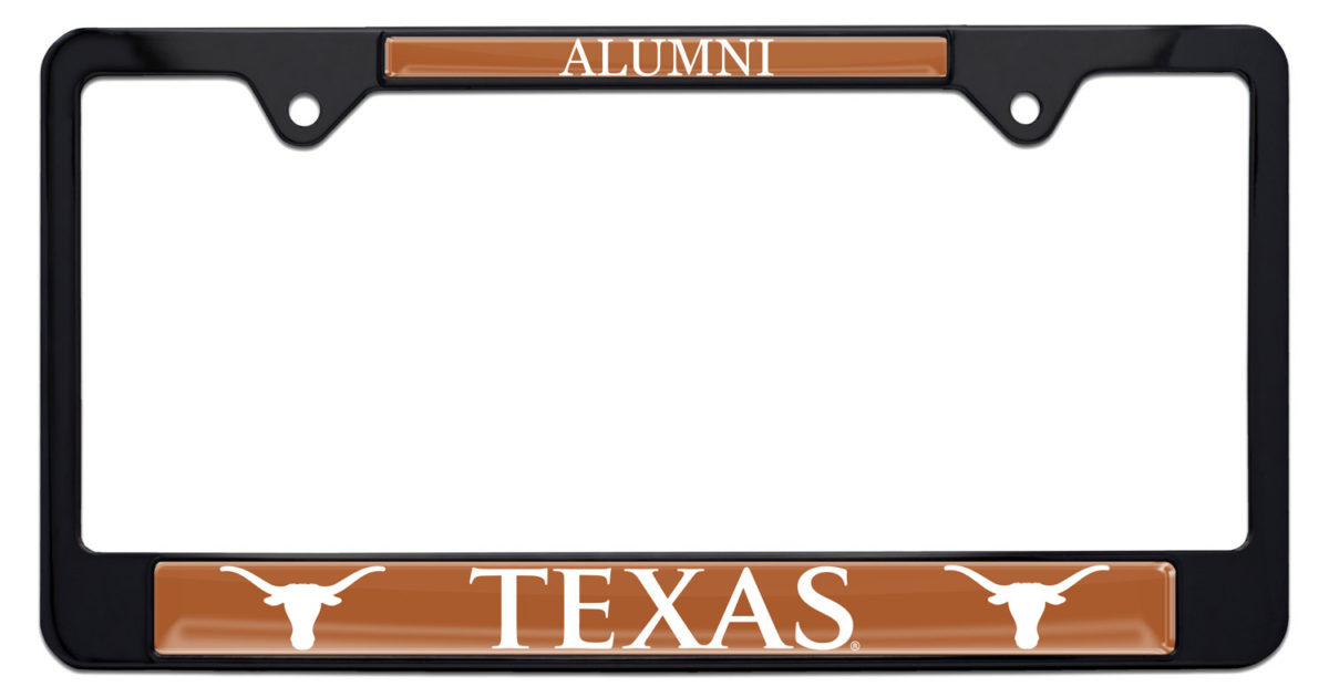 University of Texas Alumni Black License Plate Frame Elektroplate