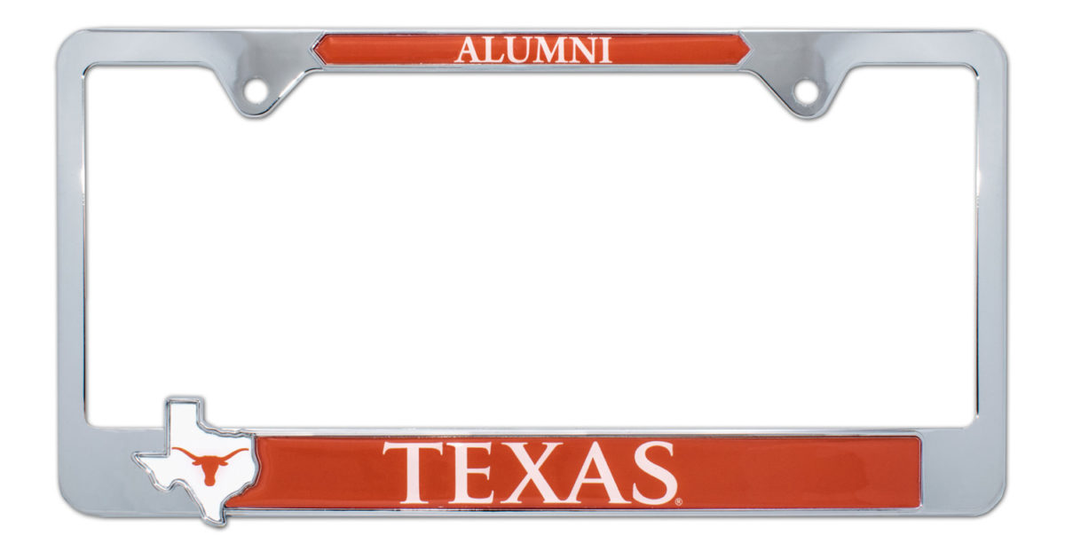 University of Texas Alumni Texas 3D License Plate Frame | Elektroplate