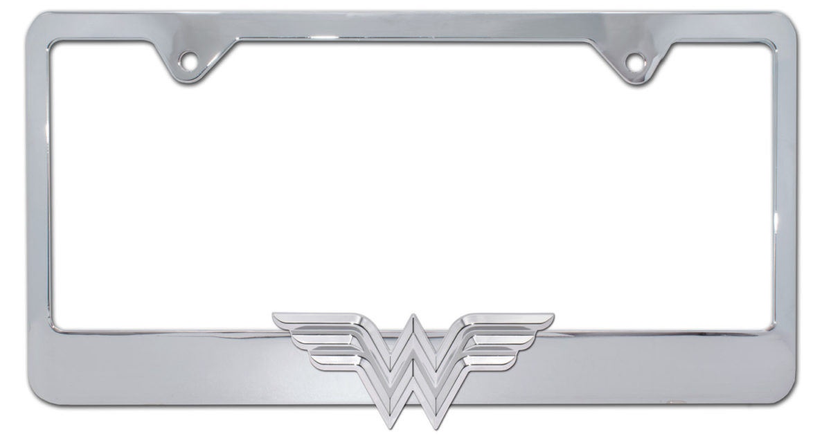 Wonder Woman 3D Chrome License Plate Frame | Elektroplate