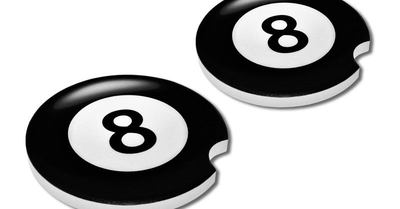 8 Ball Car Coasters | Elektroplate