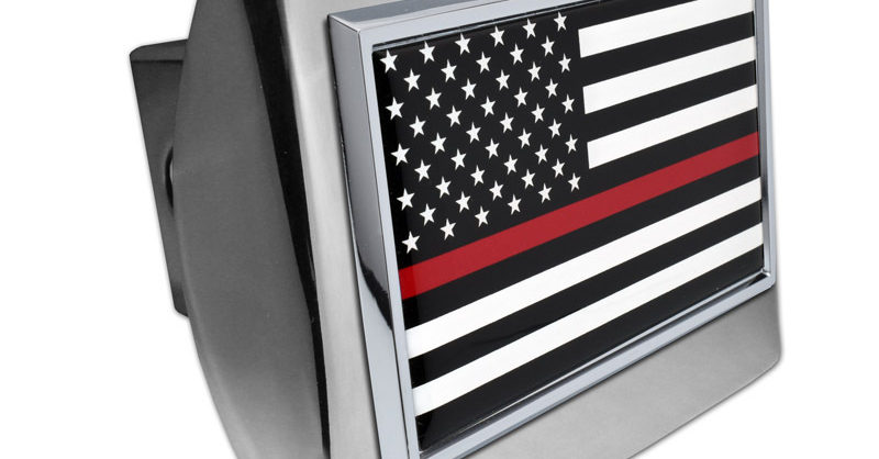 Firefighter Flag Chrome Hitch Cover