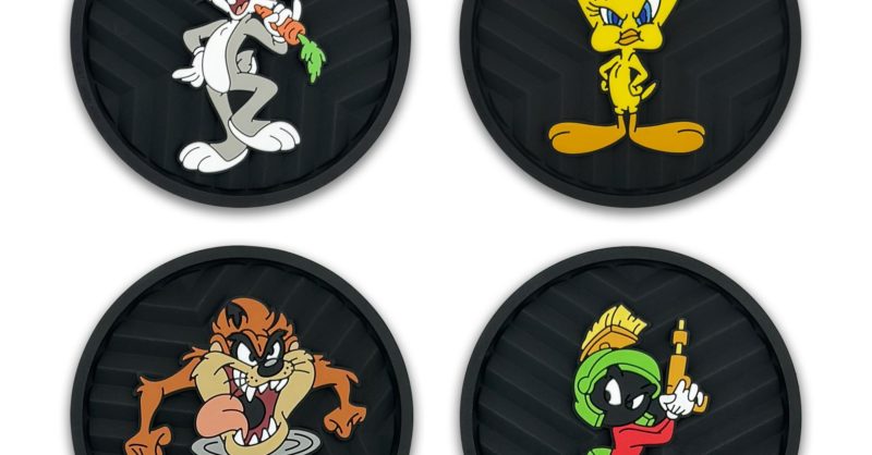 Looney Tunes Silicone Car Coasters 4-Pack | Elektroplate