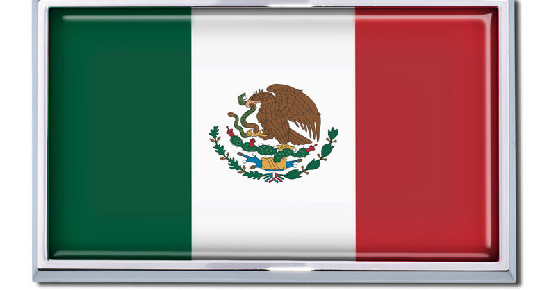 Mexico Flag Auto Emblem