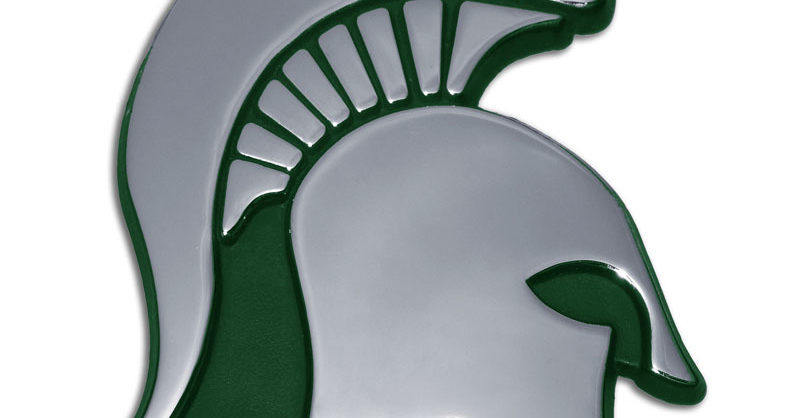 Michigan State Green Chrome Emblem | Elektroplate