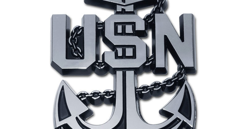 Navy Anchor Chrome Emblem | Elektroplate