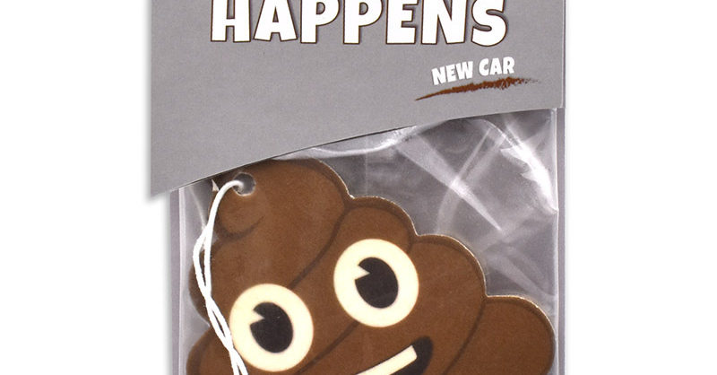 New Car Poop Emoji Air Freshener 2 Pack