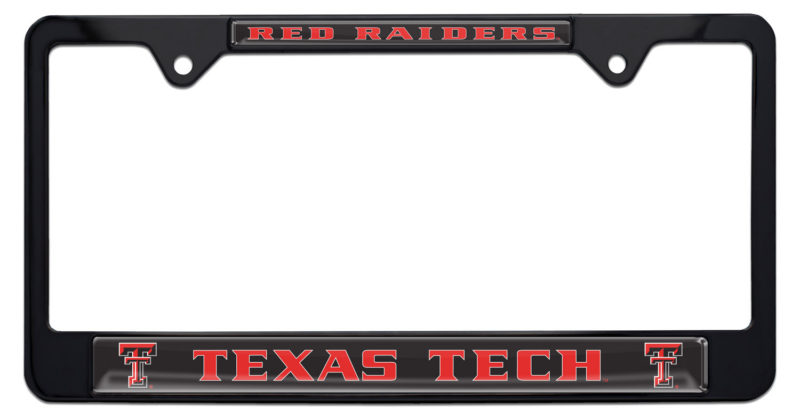 Texas Tech Red Raiders Black License Plate Frame | Elektroplate