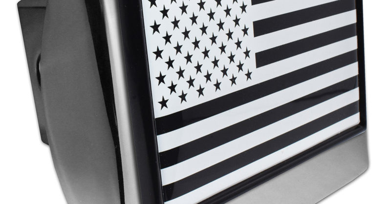 Inverted USA Flag Chrome Hitch Cover | Elektroplate