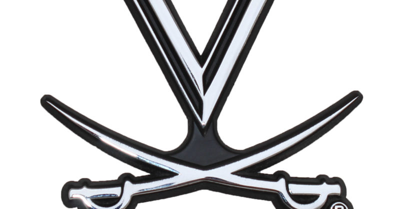 Virginia Cavaliers Decal - V With Swords Logo 4 Inch Car Window Sticker