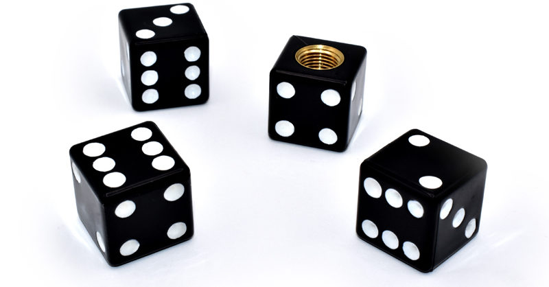 Black Dice Valve Caps | Elektroplate