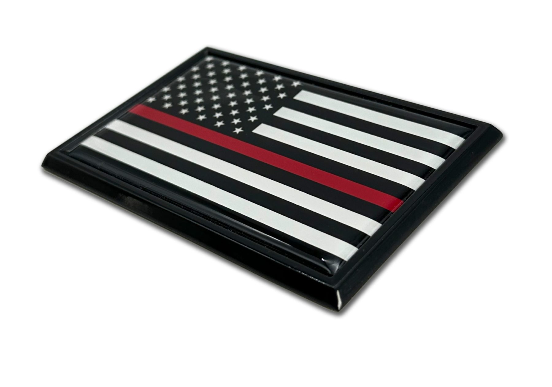Firefighter / Black Fire Dept - 3 Inch Chrome Auto Emblem